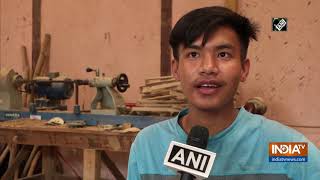 Handcrafted bamboo bottles in Tripura, sustainable alternative to plastic