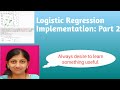 Logistic Regression  Implementation In python with Scikit-Learn (sklearn)