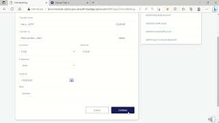 Beneficiary screening using CYBERA - Infinity Retail Banking (Temenos)