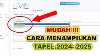 cara mengatasi tidak muncul tahun pelajaran (tapel) 2024-2025 ganjil emis 4.0