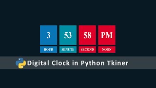 How to Make Digital Clock in Python Tkinter #Hindi #Clock #Tkinter #Python