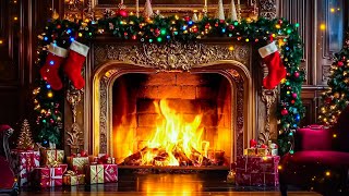 Cozy Christmas Ambience🎄Relaxing Christmas Music With Crackling Fireplace 🔥Christmas Ambience