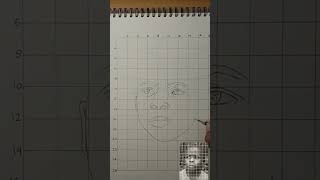 How to draw face / Grid method tutorial. tutorial draw# grid method#artwork