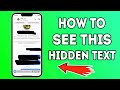 How To See Hidden Text in Screenshot (Android & iOS)