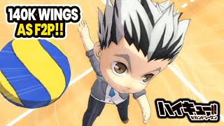 Reaching 140,000 Wings as a FREE TO PLAY Player! - HAIKYUU TOUCH THE DREAM JP