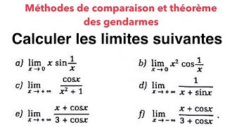 Limites & théorème des gendarmes #gendarme #limites #baccalauréat #concours