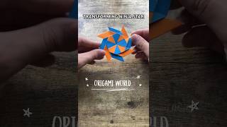 EASY ORIGAMI TRANSFORMING NINJA STAR SHURIKEN TUTORIAL ORIGAMI WORLD WRAPON CRAFT | PAPER NINJA STAR
