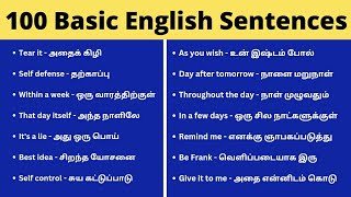 100 Basic English Sentences for beginners | Improve fluent english speaking in tamil @vettiwork