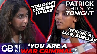 'YOU'RE a WAR CRIMINAL': Pro Gaza student goes HEAD TO HEAD with Suella Braverman in GRIPPING clash