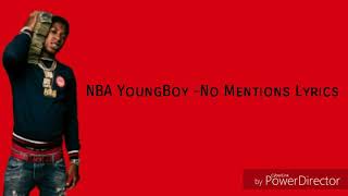 Nba YoungBoy - No Mentions Lyrics