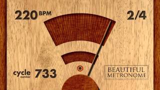 220 BPM 2/4 Wood Metronome HD