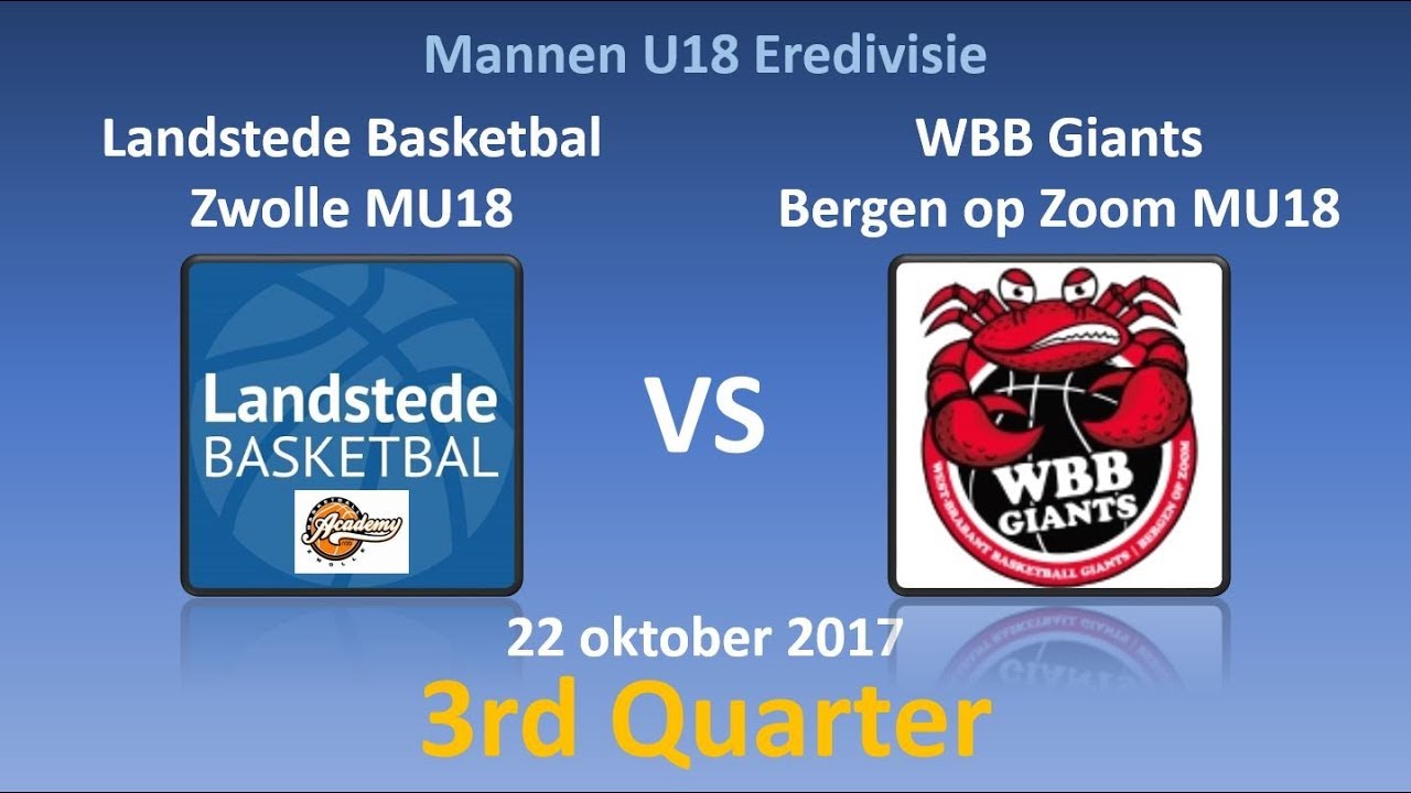 Landstede Basketbal MU18 - WBB Giants MU18, 22-10-2017, 3e Kwart - YouTube