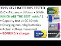 Huge test of 33 9V batteries