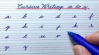 Cursive writing a to z | Cursive abcd | Cursive handwriting practice abcd | Cursive writing abcd