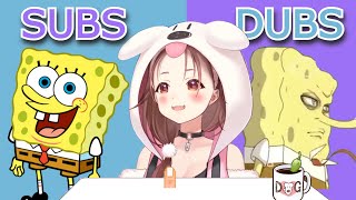 Korone's Thoughts on Sub vs. Dub of SpongeBob + Sings the JP Opening [Eng Sub/Hololive]