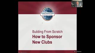 Toastmasters New club Sponsors and Mentors