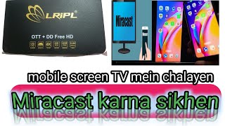 lripl ott DD free hd setup box mein screen cast kaise karen || lripl Android setup box