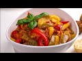 italian bell pepper stew peperonata recipe vegan