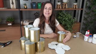 Olha que transformação eu fiz com essas latas  - DIY DO LIXO AO LUXO