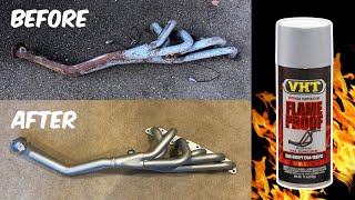 Restoring My Supra’s Rusty Header with VHT Paint + Titanium Studs