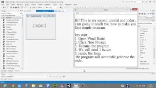 Visual Basic 2012 Tutorial 2 - Hello World (VB.Net)