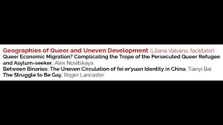 Geographies of Queer and Uneven Development (audio recording)
