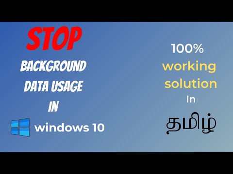 How To Stop Background Data Usage In Windows 10 Tamil