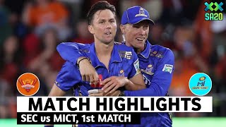 SEC vs MICT 1st Match SA20 2025 Highlights | SA20 Highlights 2025 | Cricket SA20 highlights today