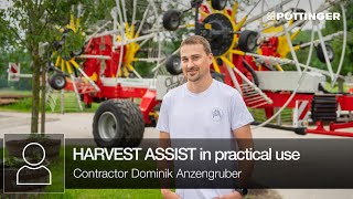 Contractor Dominik Anzengruber shows HARVEST ASSIST app in action | PÖTTINGER