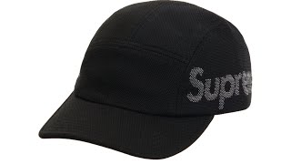 Supreme Jacquard Pique Camp Cap (black)