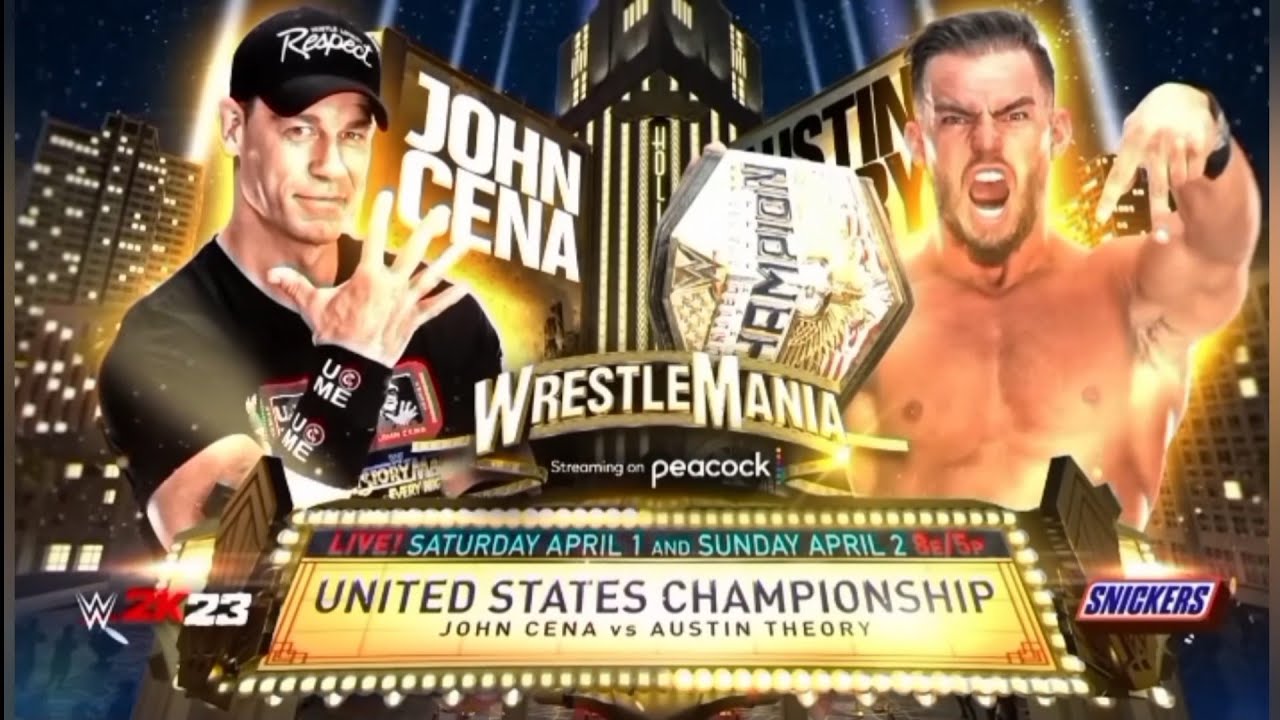 WWE Wrestlemania 39 - John Cena Vs Austin Theory (United States ...