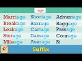 suffix in english grammar 195 important words with suffixes formation of words part 1