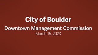 3-15-23 Downtown Management Commission Retreat
