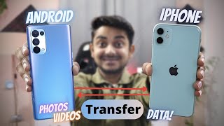 How to Transfer Data Android to iPhone \u0026 iPhone to Android - Photos, Videos \u0026 Data (Free in 2022)