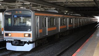 【警笛あり!!.ﾄﾀ209系はもうラストか…？】209系ﾄﾀT82編成が拝島駅撮影会送り込み回送として立川駅2番線そこそこロング警笛をならして出発