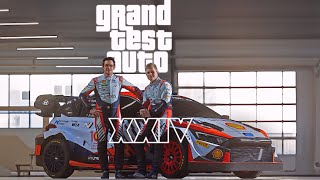 Grand Test Auto XXIV | Hyundai Rally Team hilariously recreated GTA 6 Trailer