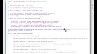 SPRING FRAMEWORK BEAN SCOPE SINGLETON DEMO