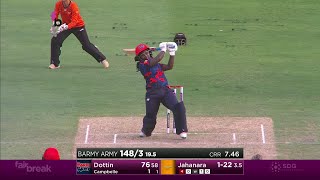 Deandra Dottin hits a big boundary for the Barmy Army!