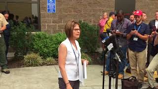 B-roll: Preparing for governor's wildfire press conference