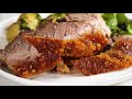 roast pork with crispy crackling