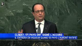 New York : 175 pays ont signé l'accord de Paris sur le climat