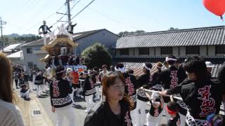 2014南河内・河南町・建水分神社だんじり祭り　芹生谷①宮入り（平成26年10月18日）