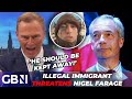 Migrant who THREATENED Nigel Farage's life to enter Britain illegally via Channel | FURIOUS clash