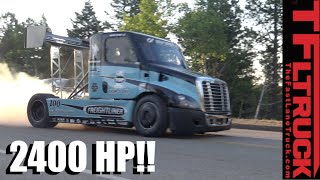 2,400 HP Freightliner Pikes Peak Hill Climb Race Truck Is Porsche Quick!