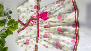 New Angrakha Baby Frock Cutting and Stitching Tutorial || Baby frock design For Eid ||