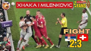 Tuča fudbalera Srbije i Švajcarske - Granit Dzaka provocira Milenkovića