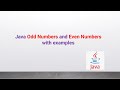 Java Odd Numbers Even Numbers with examples #oddnumbers #evennumbers #java #javaprogramminglanguage