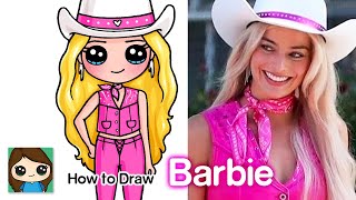 How to Draw Barbie | Western CowGirl Outfit | Margot Robbie