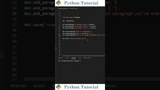 Create Word Documents With Python | Python Tutorial