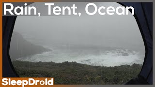 ► Rain in a Tent by the Ocean 2 ~Rainstorm and Ocean Wave Sounds for Sleeping, 10 hours (lluvia)